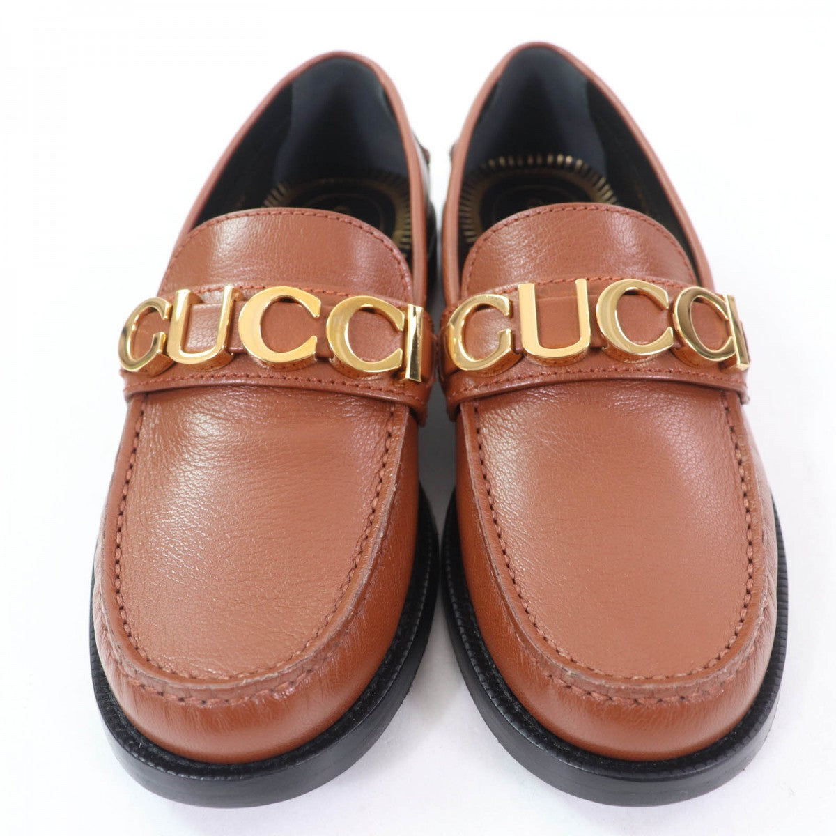 GUCCI loafers 700036 Main: Leather Brown Women 35