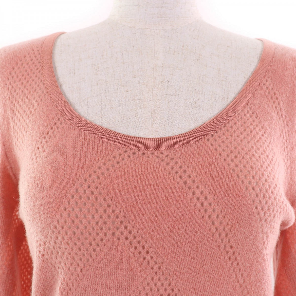 HERMES knit 2H2618DC wool pink 34