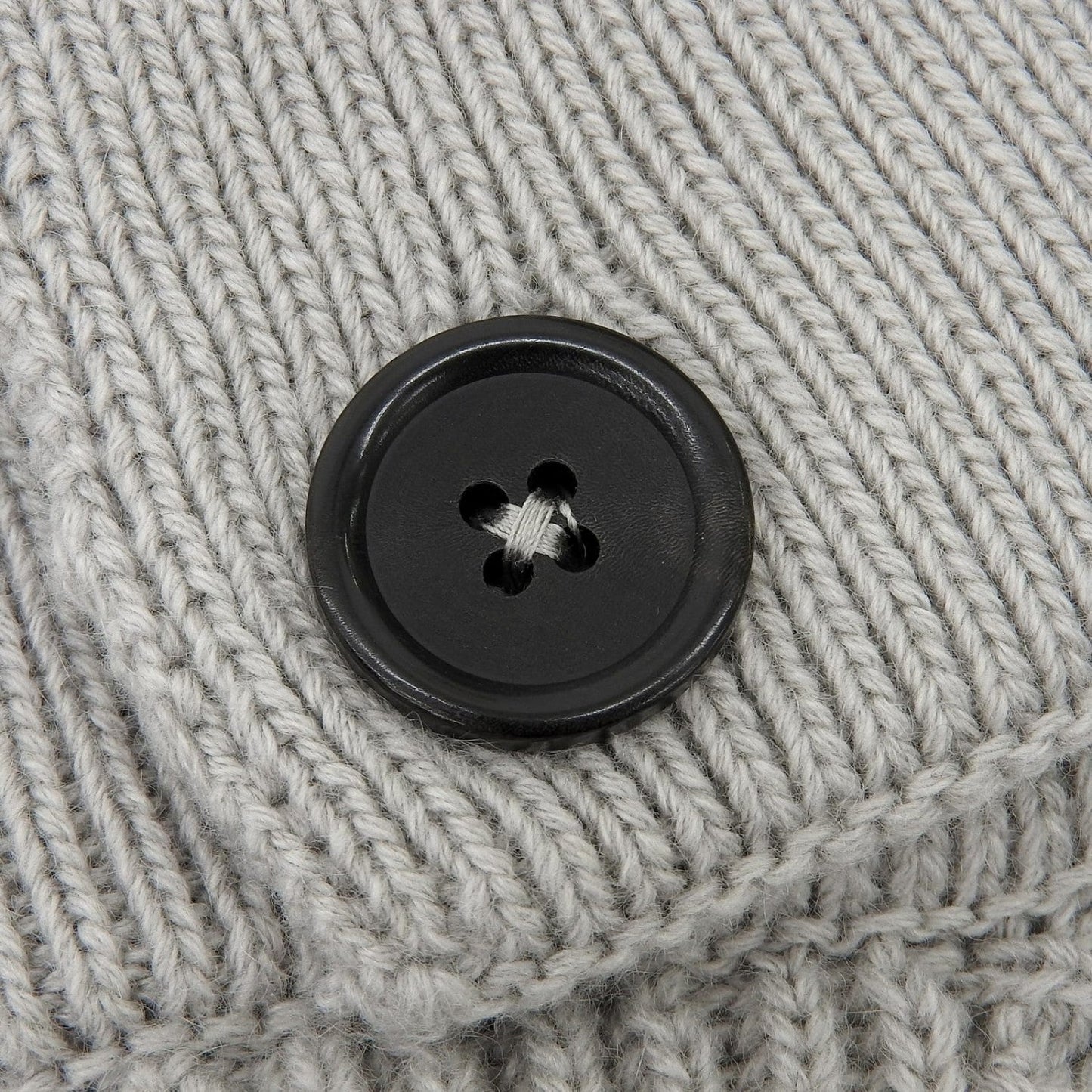 HERMES knit cashmere gray Fisherman graphique S