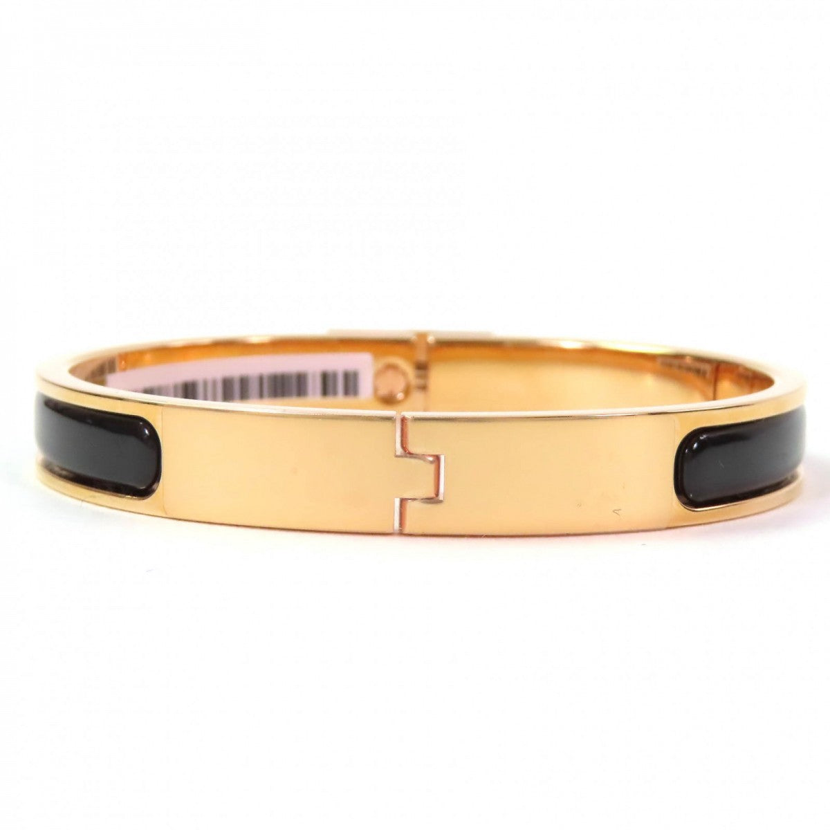 HERMES Bangle Gold Plated Gold black Mini Clic Kelly Mini Clic Kelly