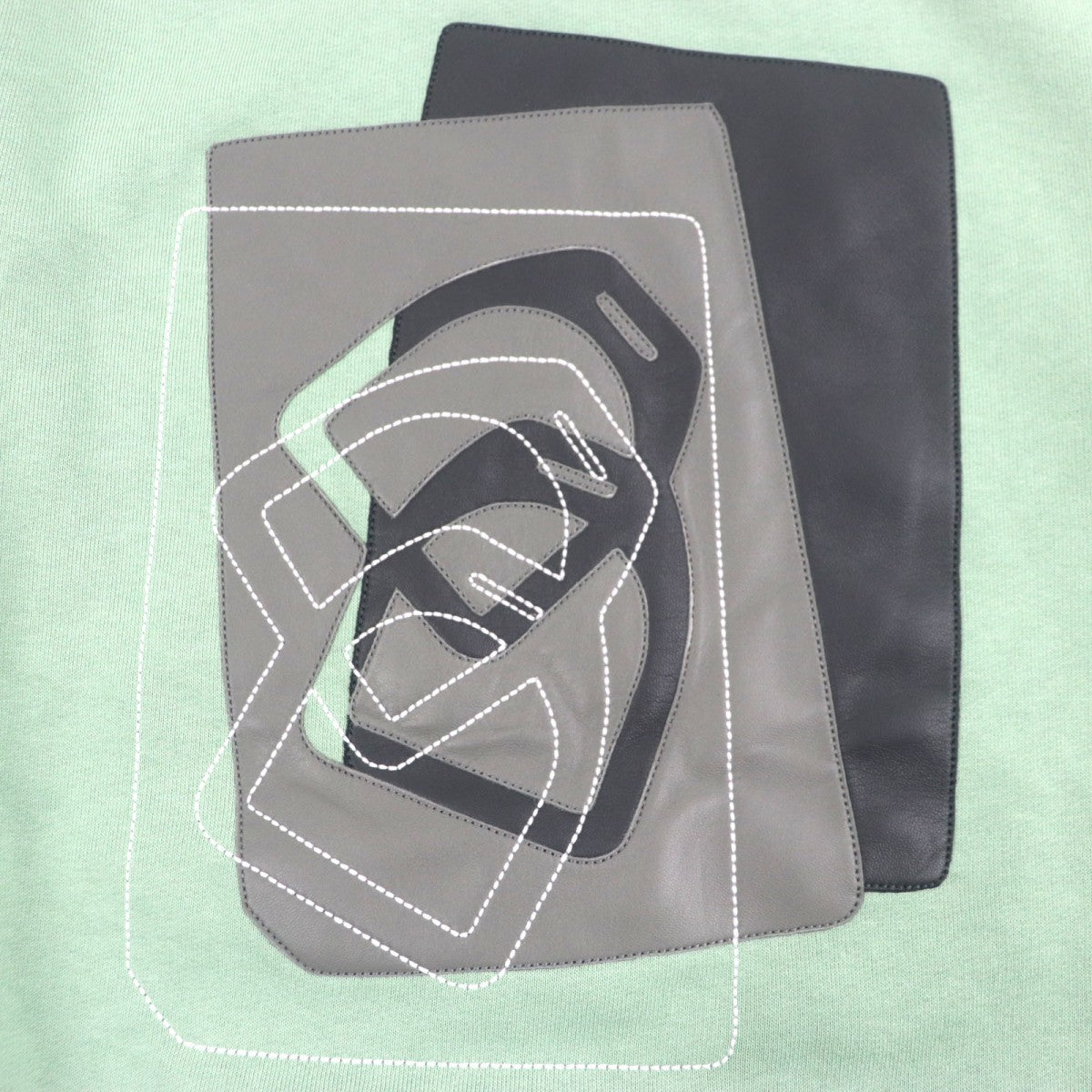 HERMES sweat cotton green S