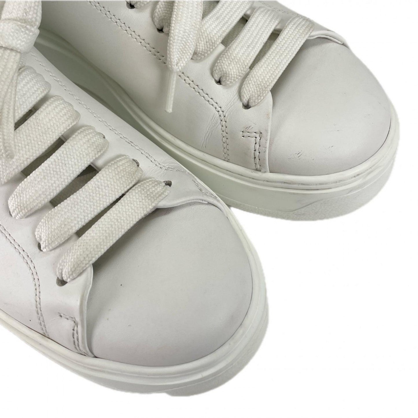 LOUIS VUITTON sneakers leather white Timeout line 36