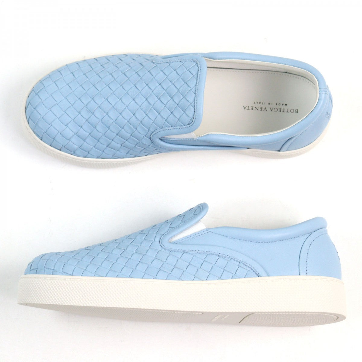 BOTTEGAVENETA Slip-on leather Light blue 40