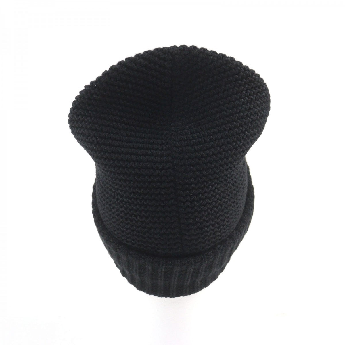 HERMES Knit cap cashmere black S