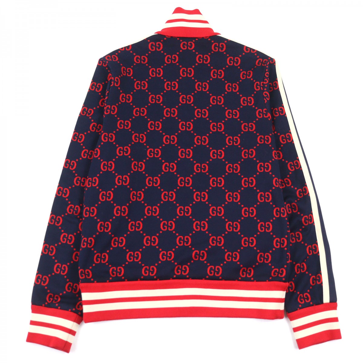 GUCCI Jacket 496919 cotton Navy Red All-over pattern S