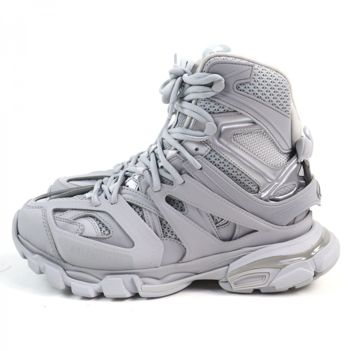BALENCIAGA High cut sneakers 654867 leather gray TRACK HIKE 27