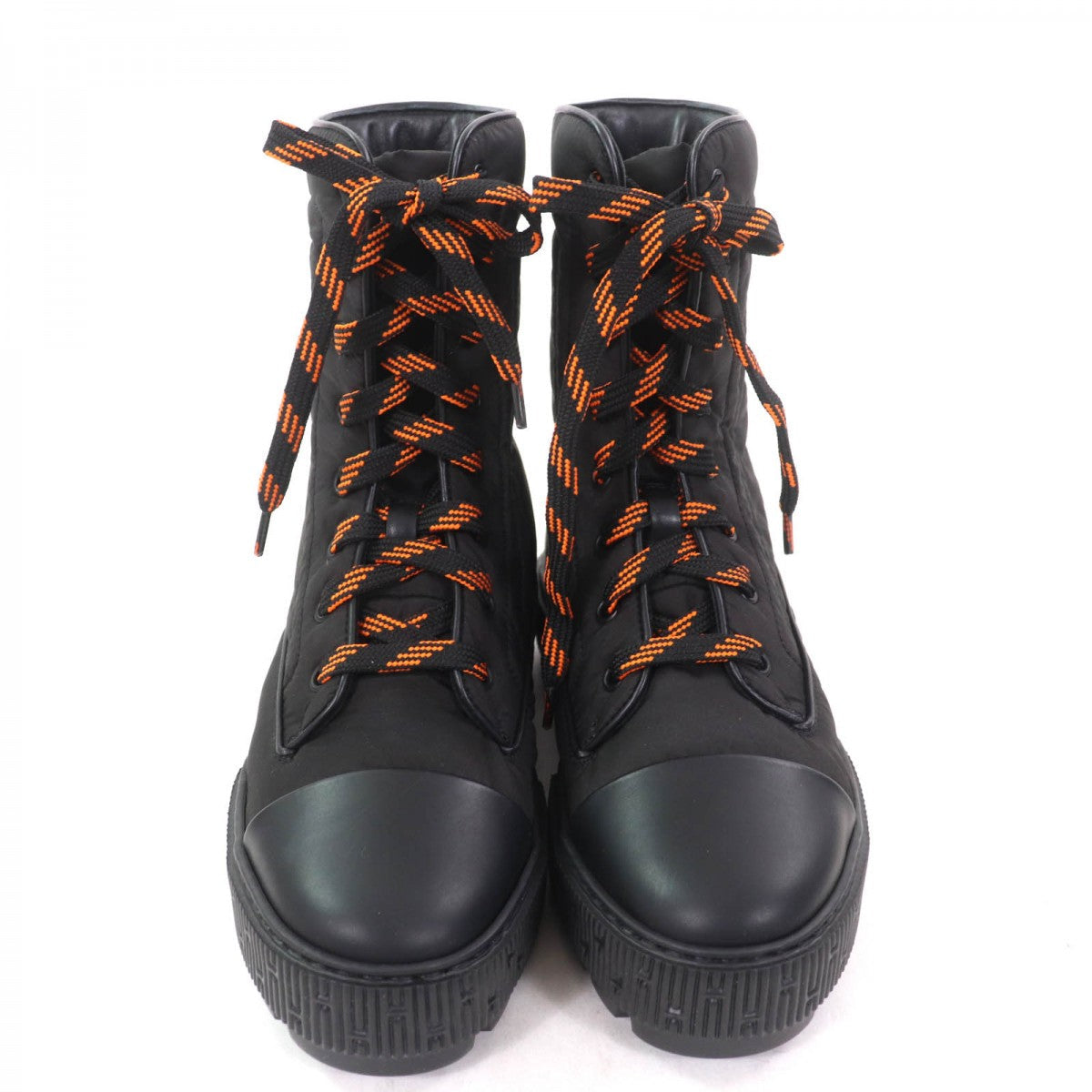 HERMES short boots Calf leather black fresh 37