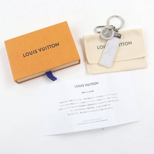 LOUIS VUITTON key ring M69325 leather White Silver Taiga Portocre Neo LV Club