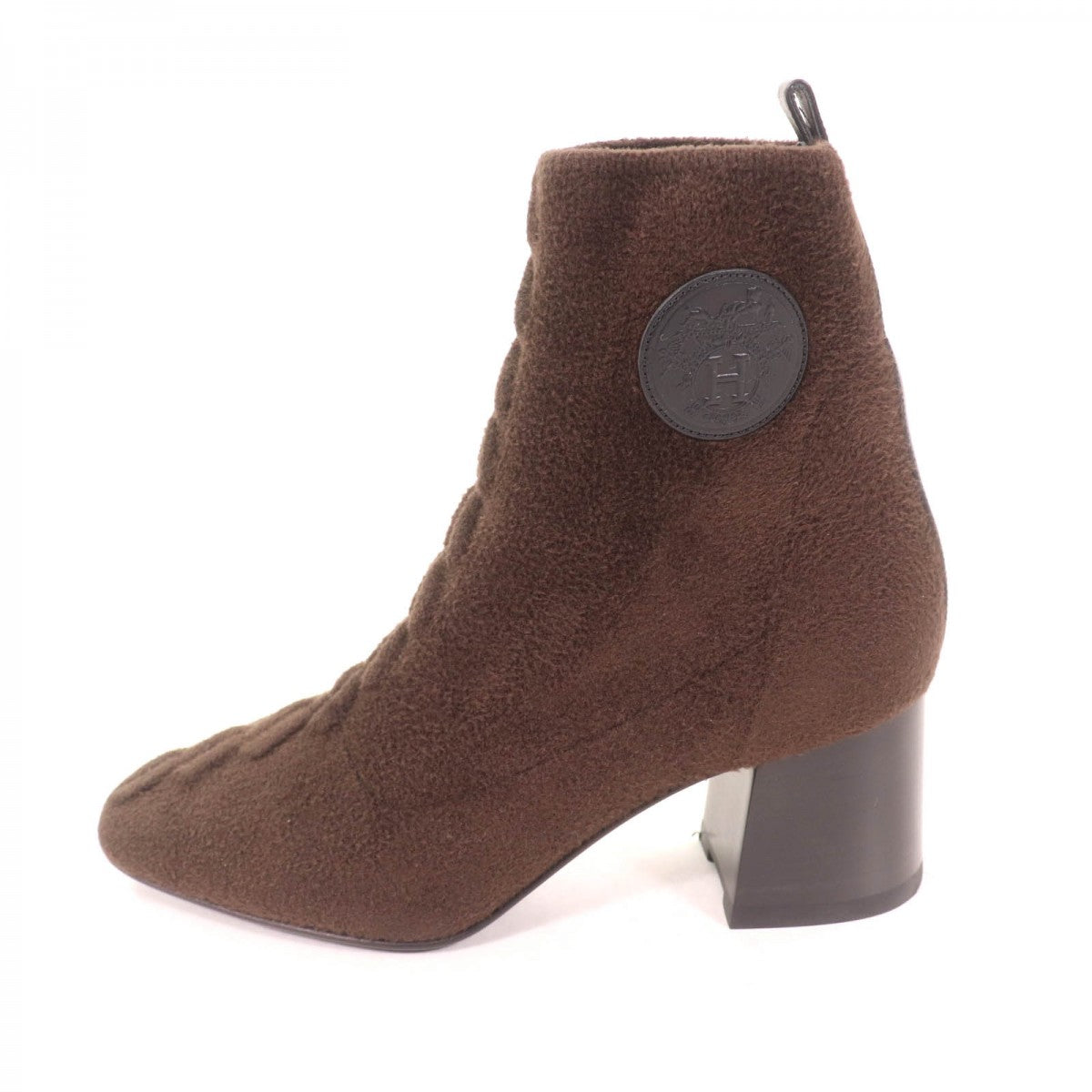 HERMES short boots knit Brown Volver 60 37