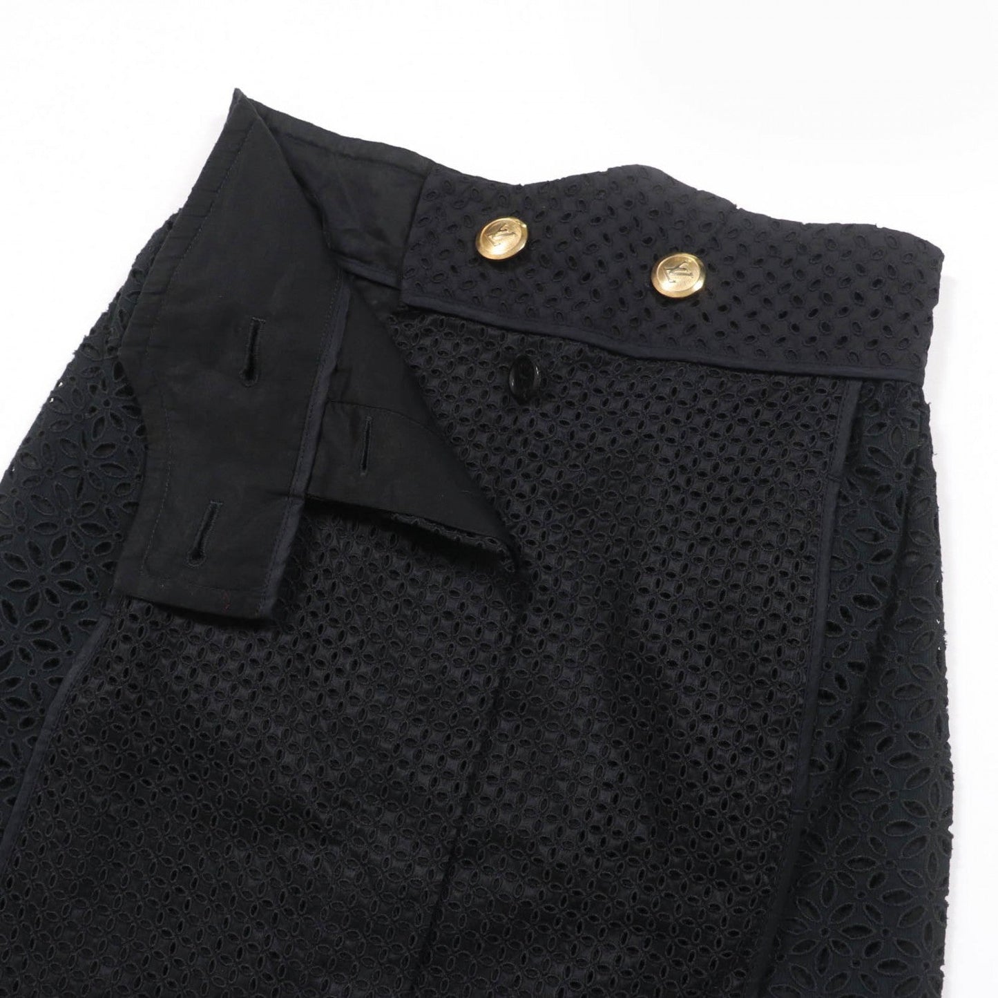 LOUIS VUITTON skirt cotton black 36