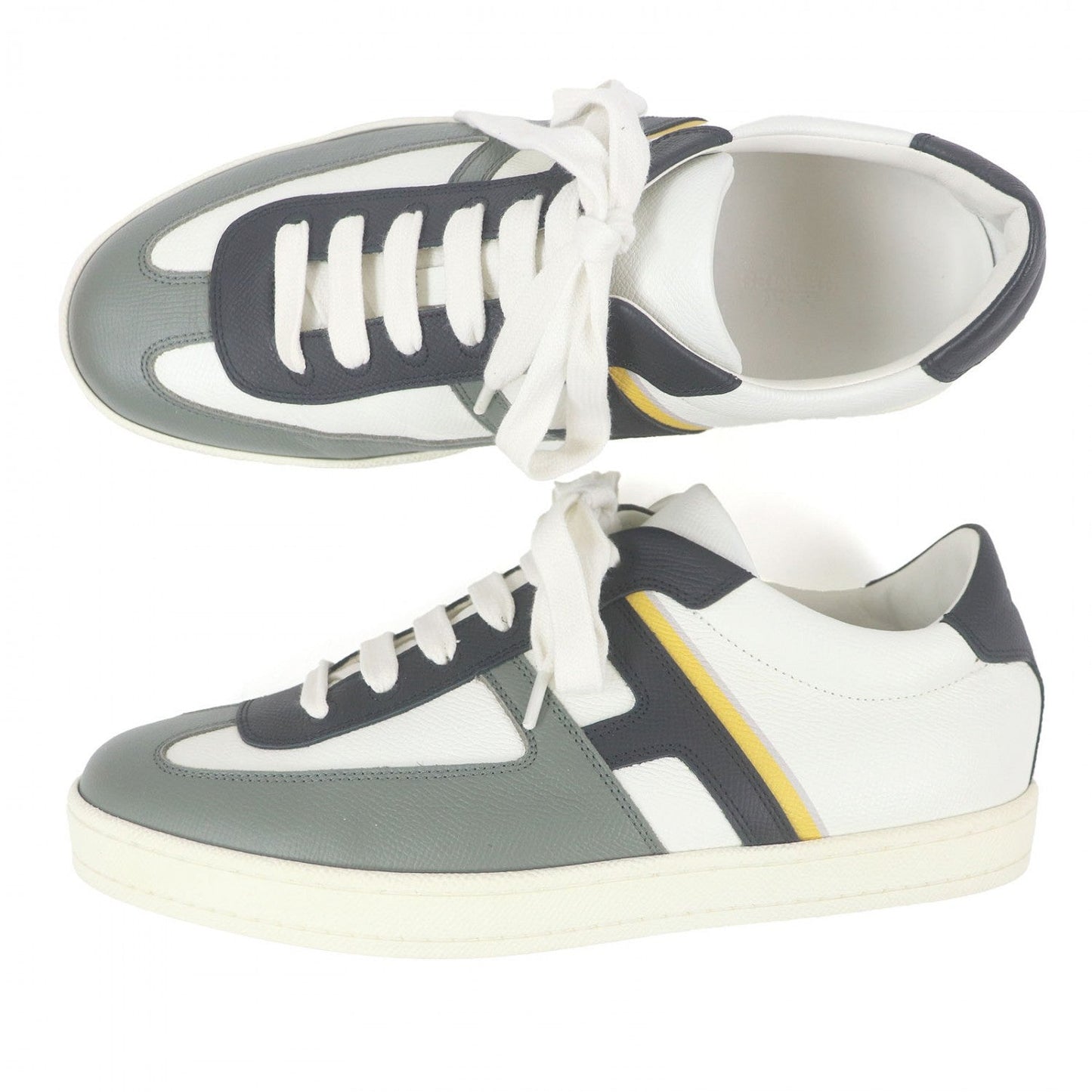 HERMES sneakers leather White type Multicolor boomerang 41
