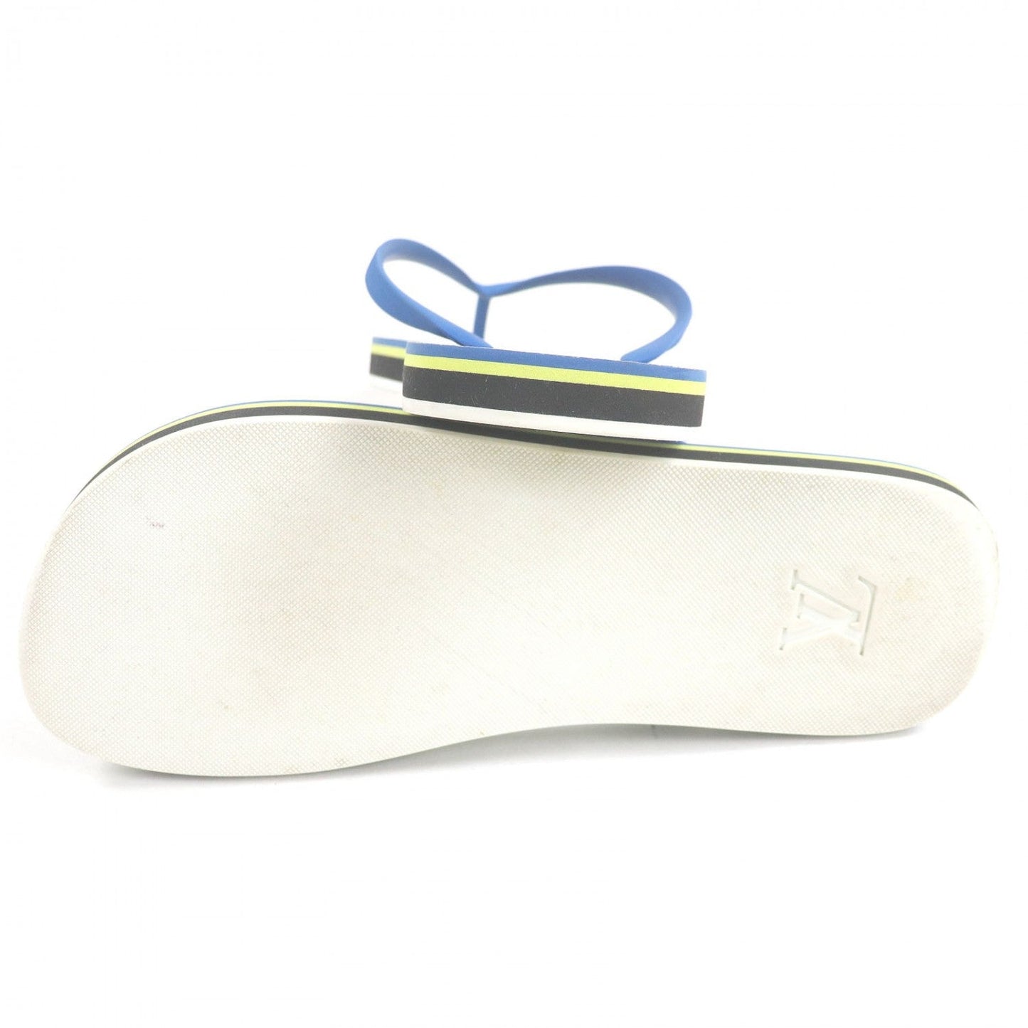 LOUIS VUITTON Beach sandal rubber blue Molitor line 8