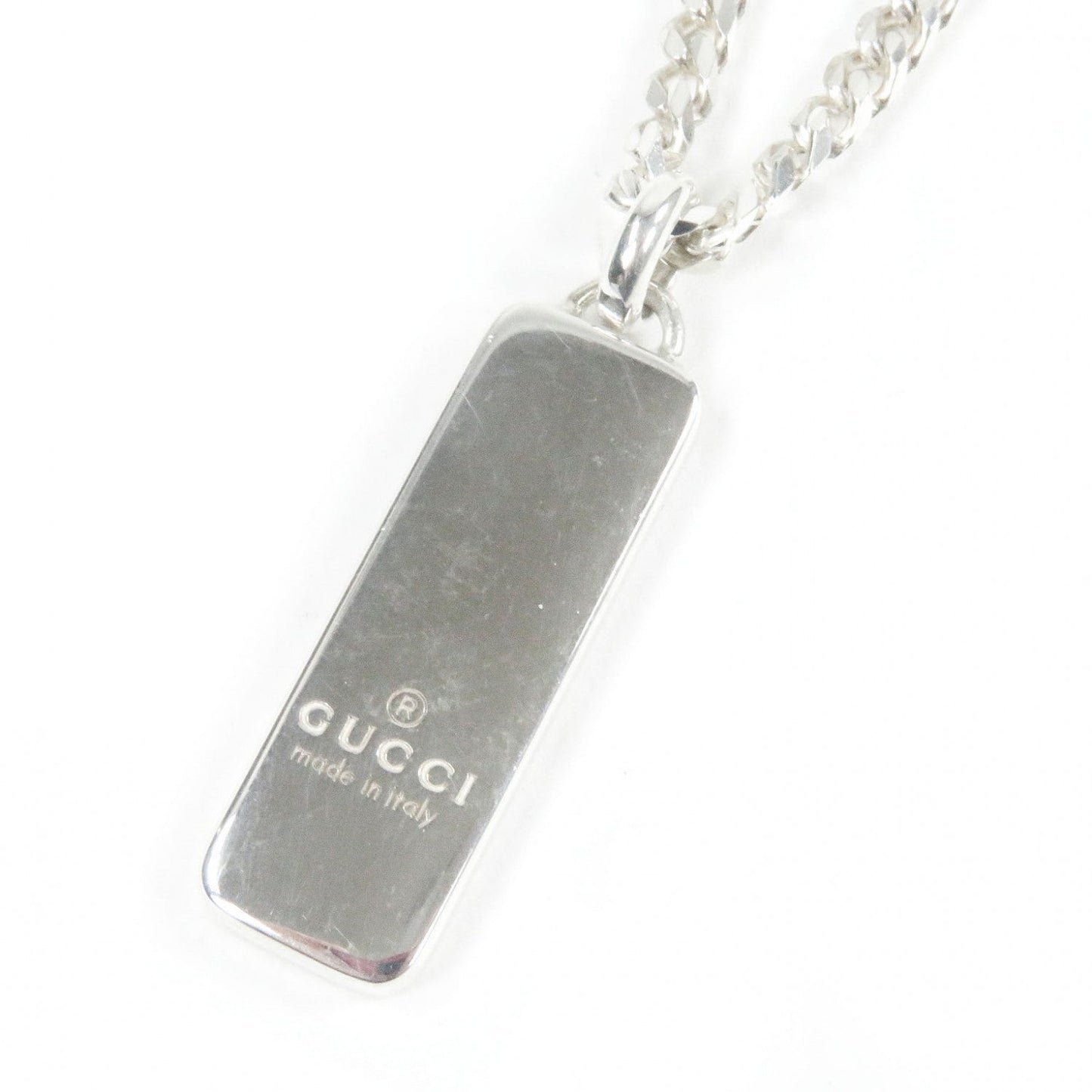 GUCCI Necklace 774055 AG925 Silver Diagonal Interlocking G