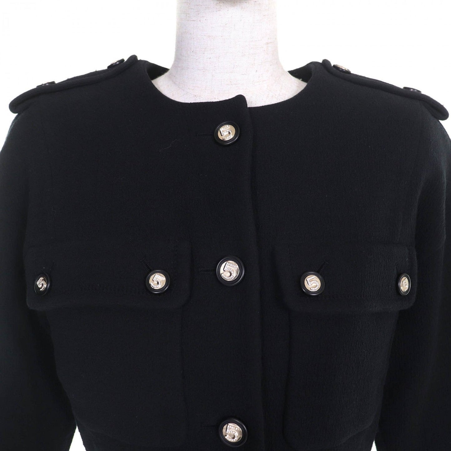 CHANEL No color jacket 21S P70545 cotton black 34