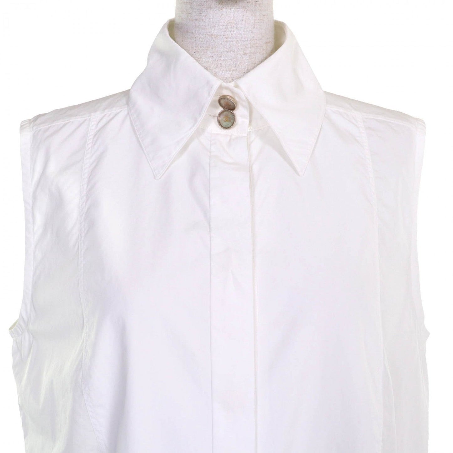 CHANEL blouse 16C P53130 cotton white 42