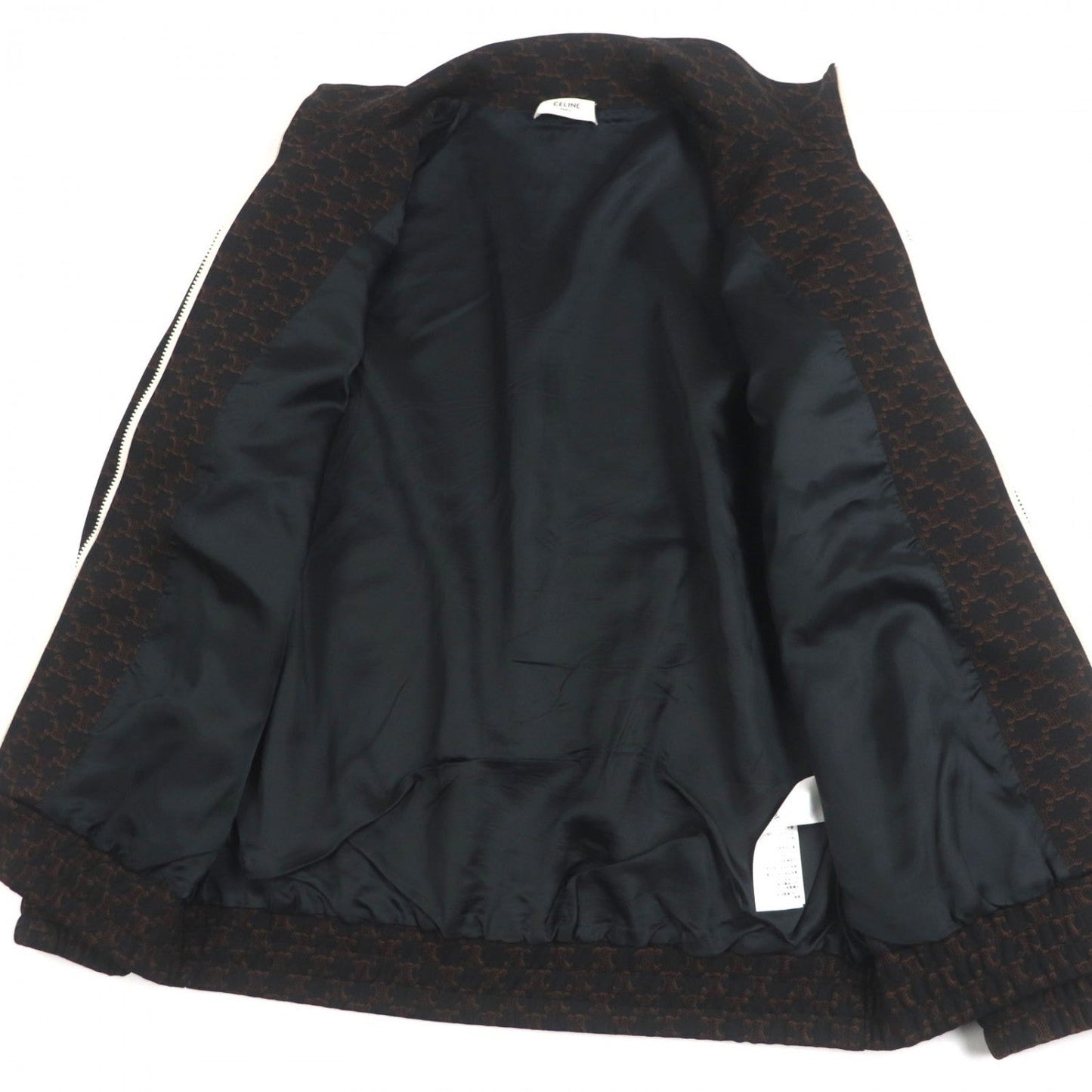 CELINE Jacket 2Y74A366 polyester Dark brown S