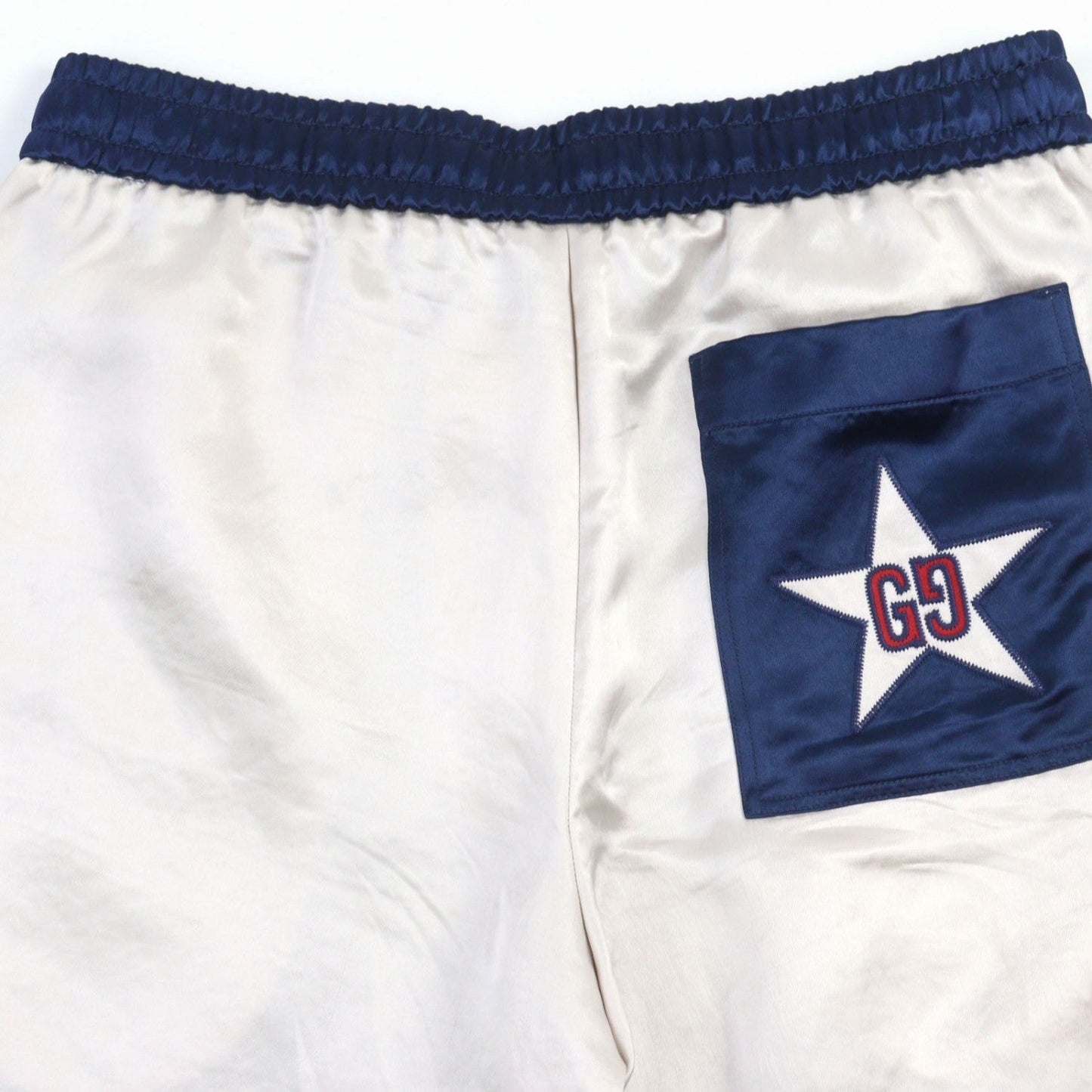 GUCCI Shorts 575325 acetate Navy Ivory Red 44