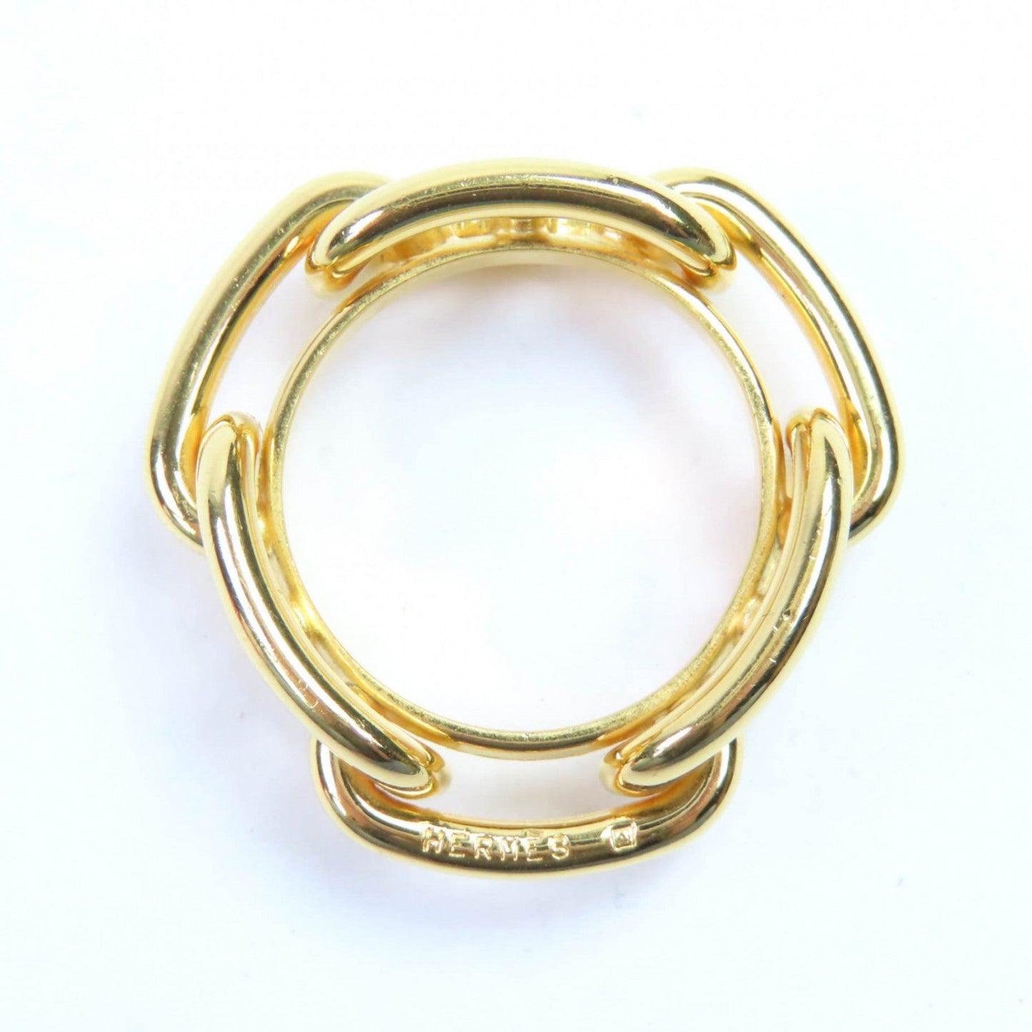 HERMES Scarf ring Gold Plated gold Lugate