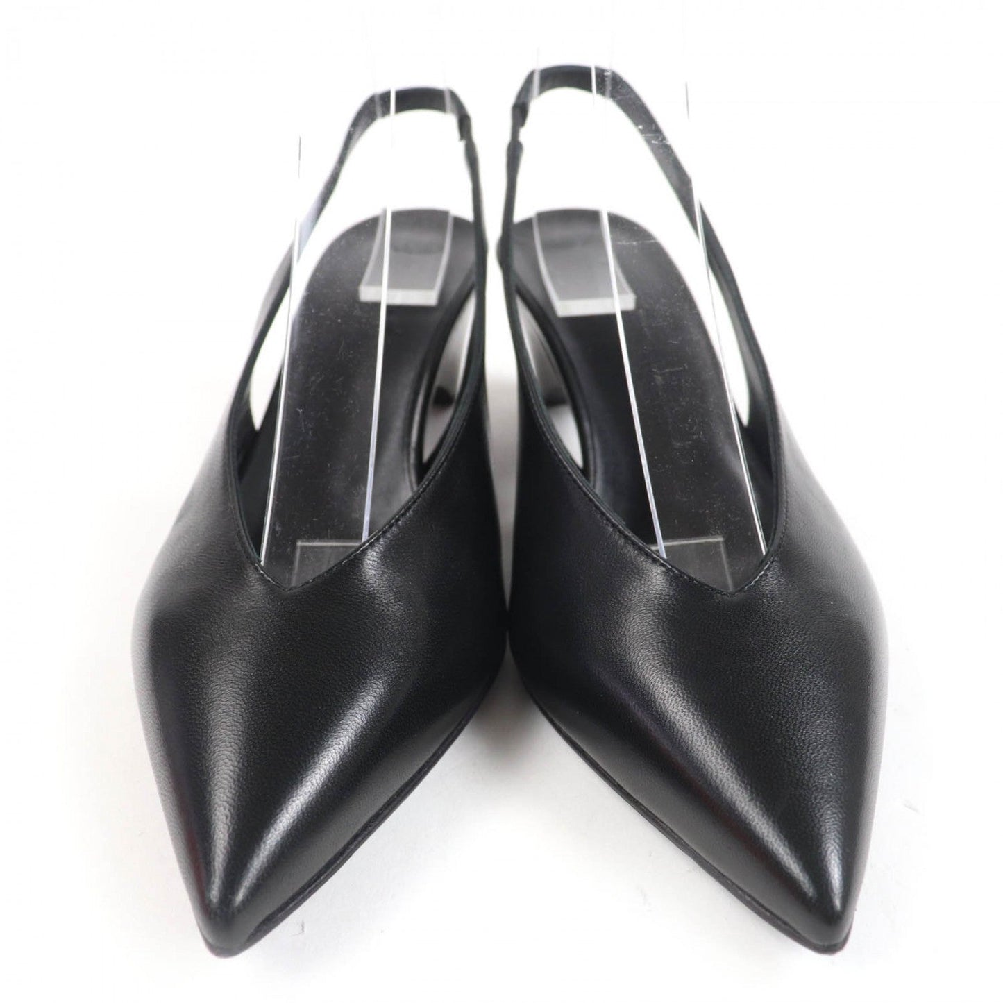 HERMES pumps leather black Antim 55 36