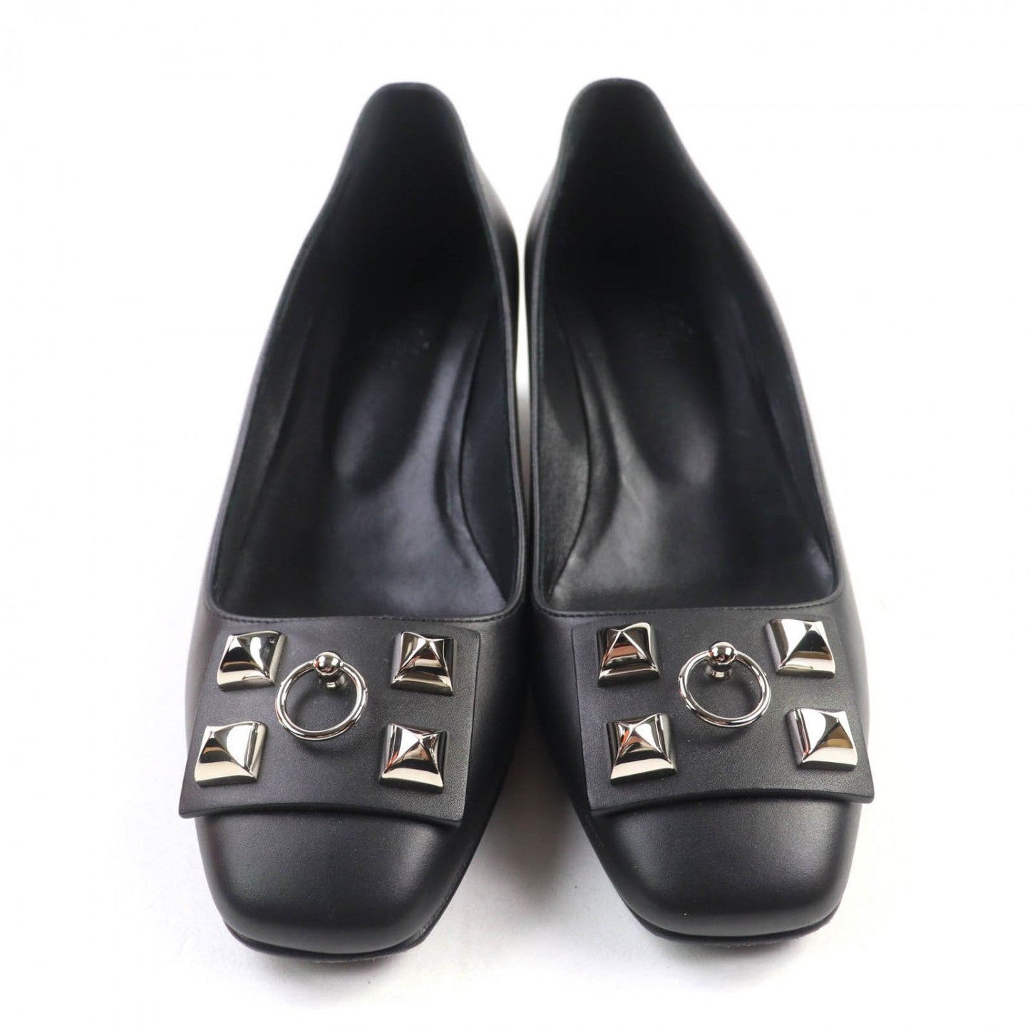 HERMES pumps leather black 37