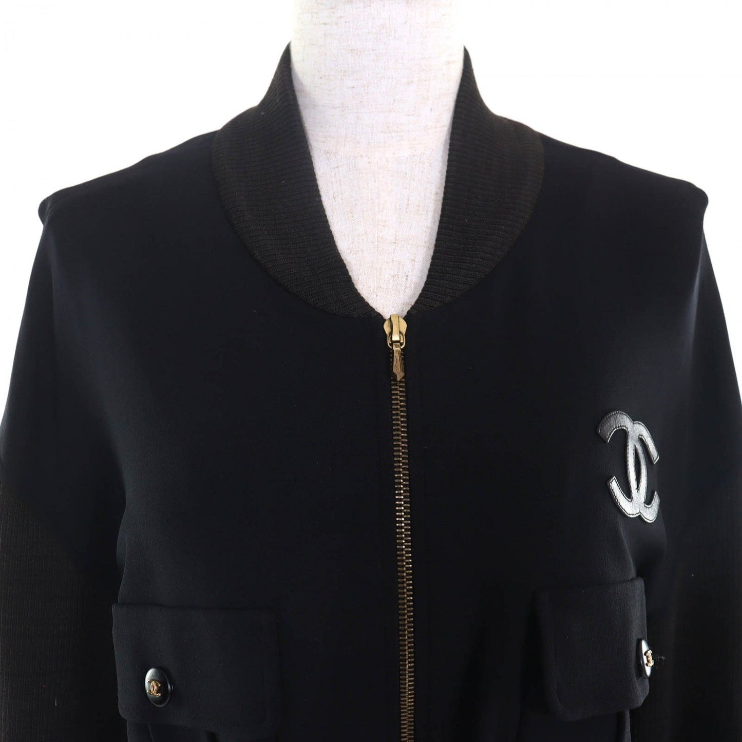 CHANEL one piece 23431/G29 Viscose Black Dark Gray type 42