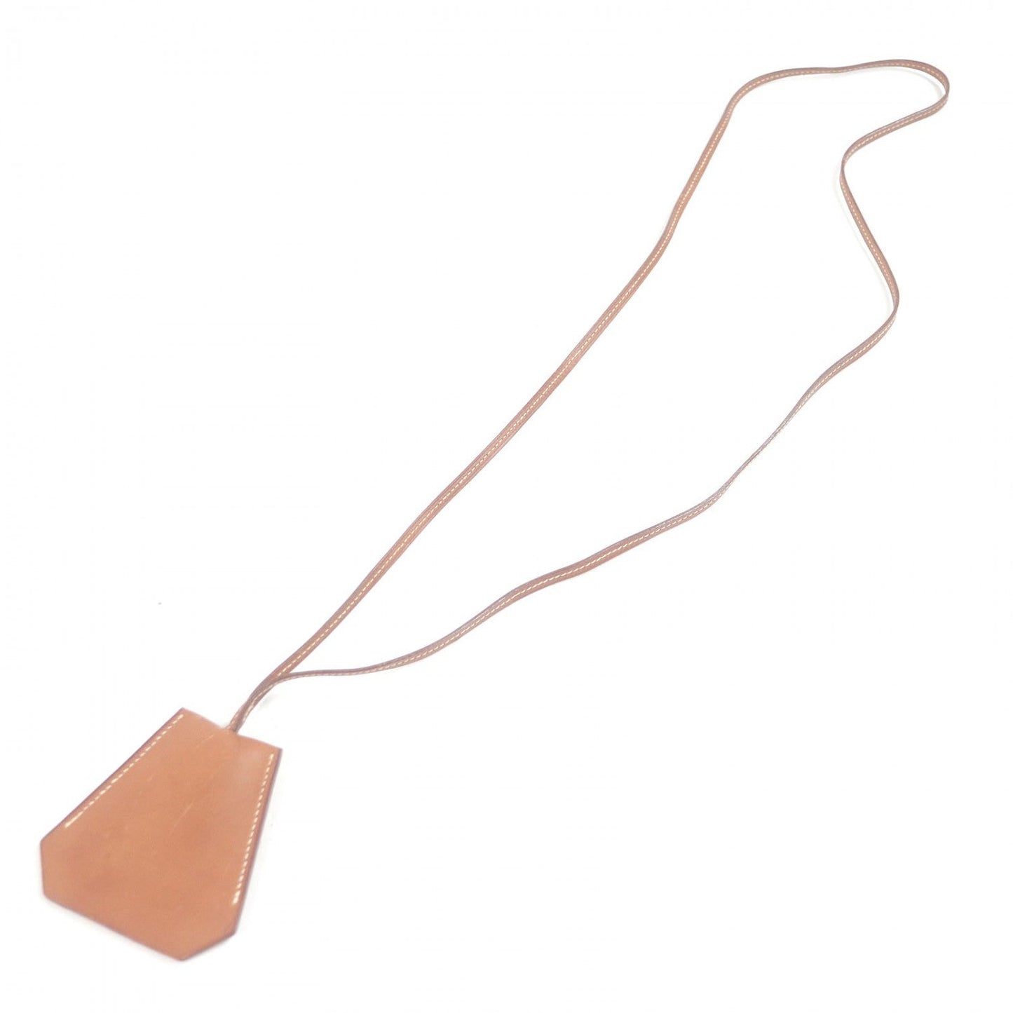 HERMES Necklace leather Brown