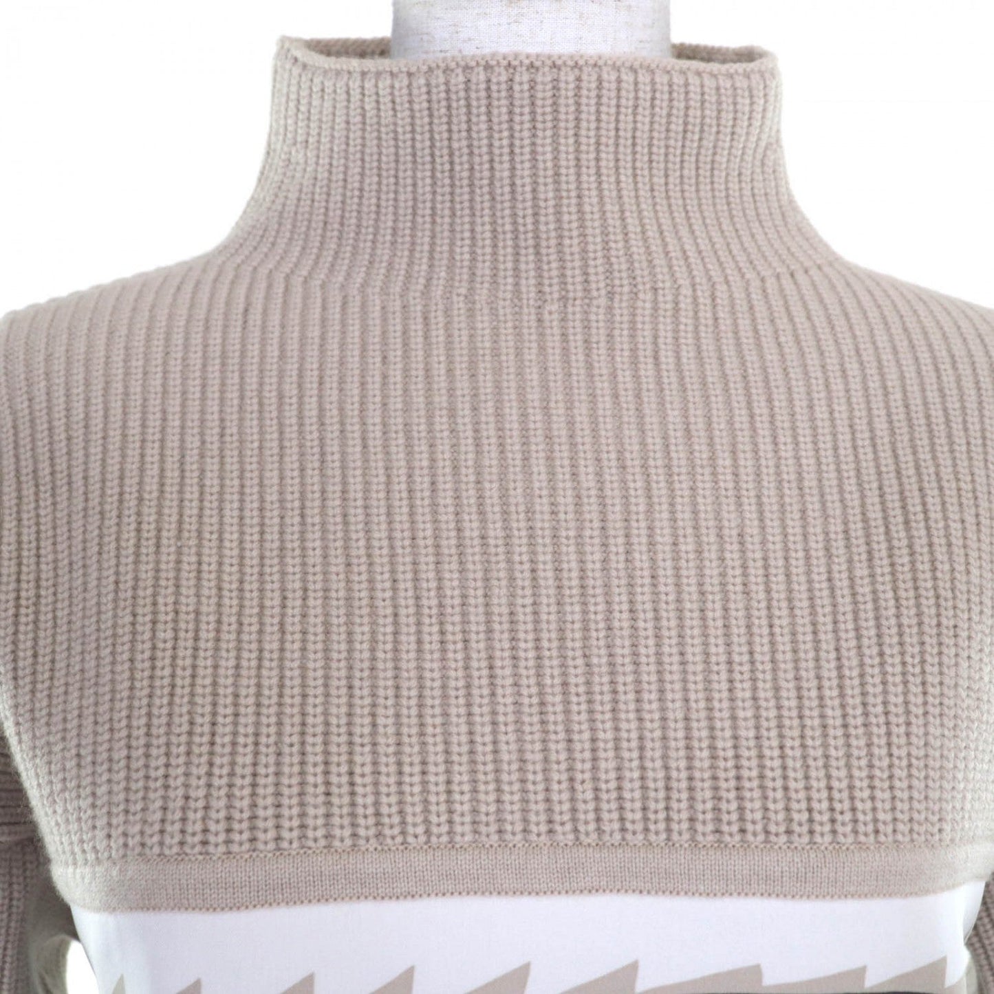 HERMES knit 3H2823DJ silk beige Figure Artistique 36