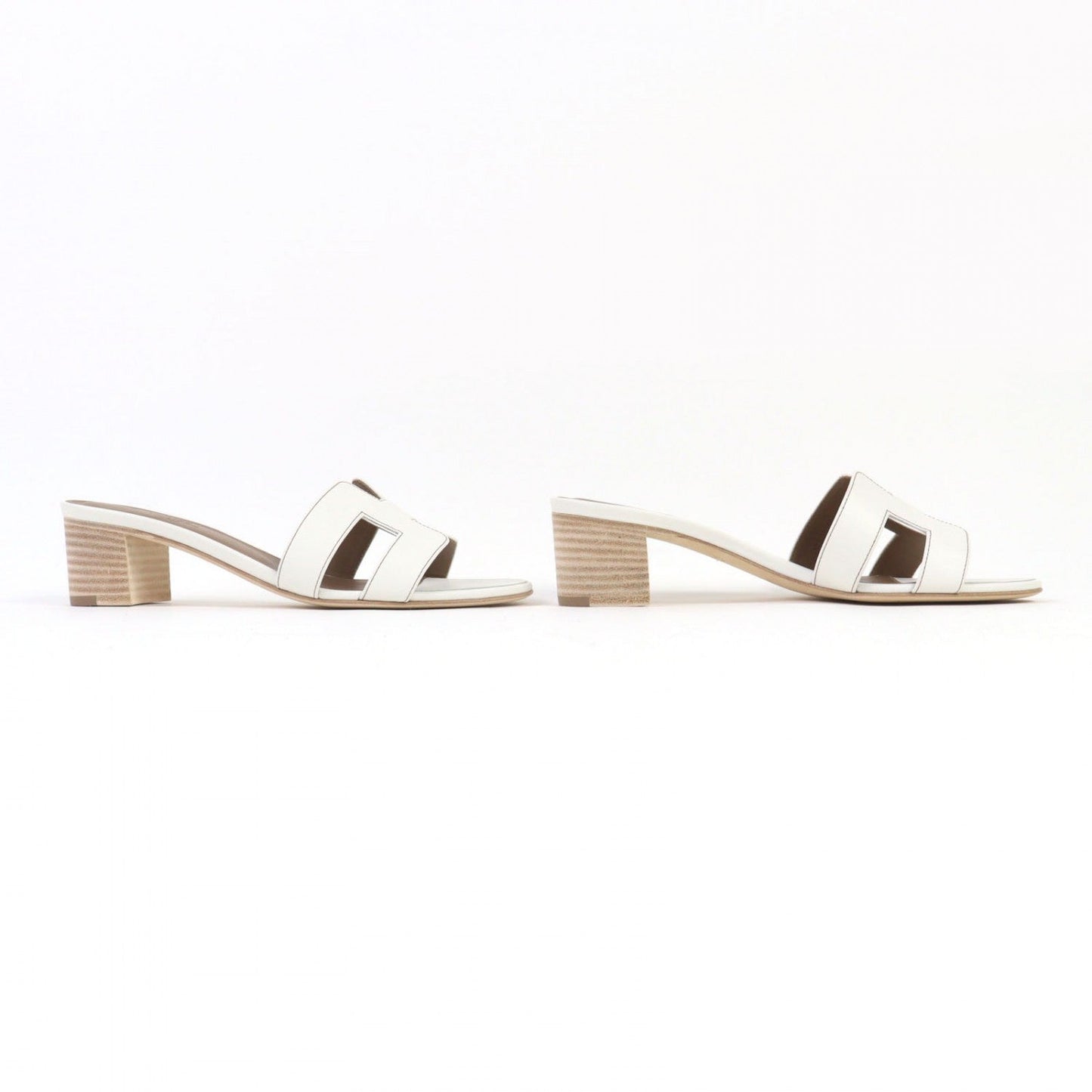 HERMES Sandals 071002Z leather white Oasis 37