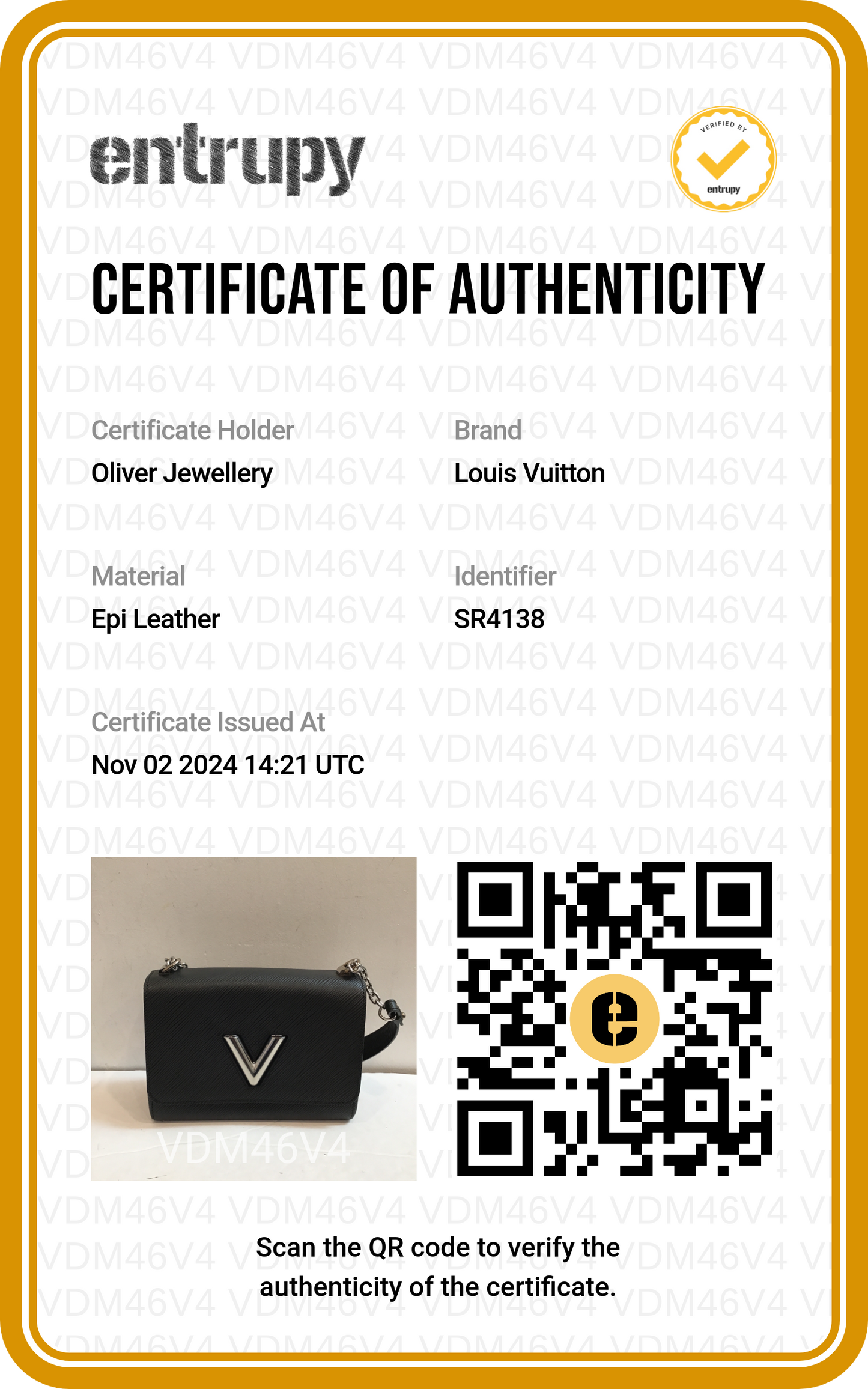 Louis Vuitton Black Epi Leather Twist MM Bag