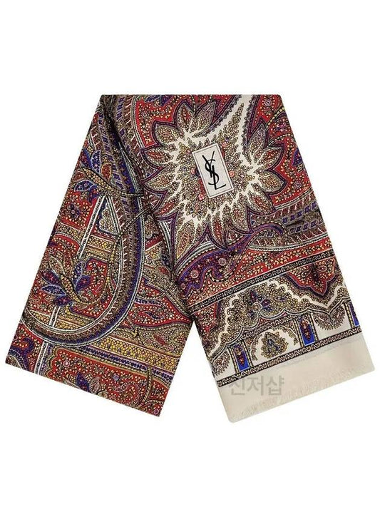 Luxury Saint Laurent Trending 2025 Paisley Print Scarf