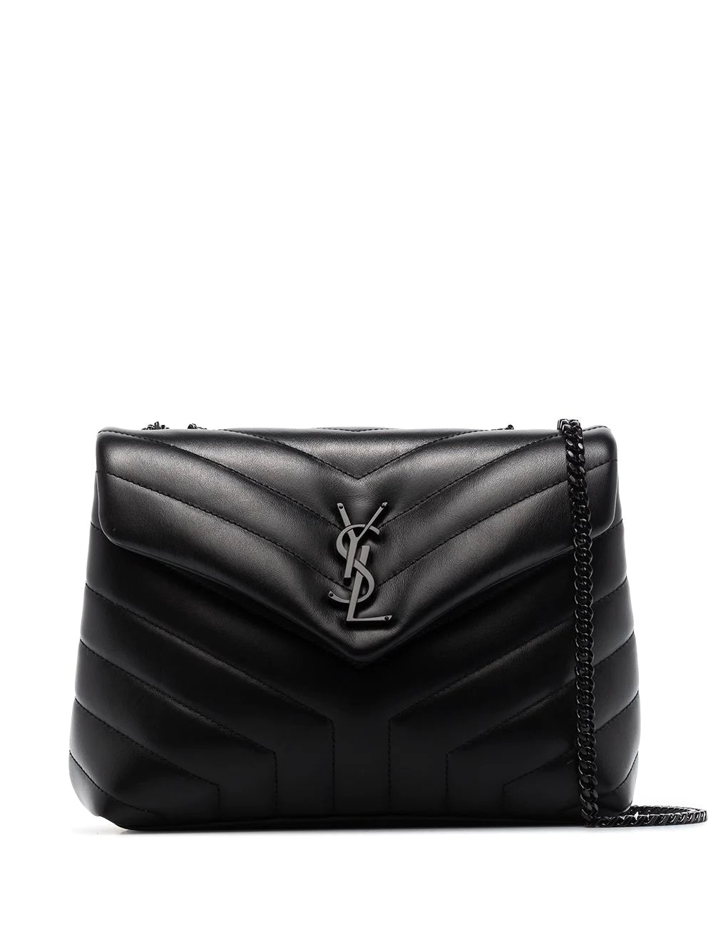Luxury Saint Laurent Trending 2025 Women's Loulou Small Chain Bag In Quilted "y" Leather in Nero | 494699DV728