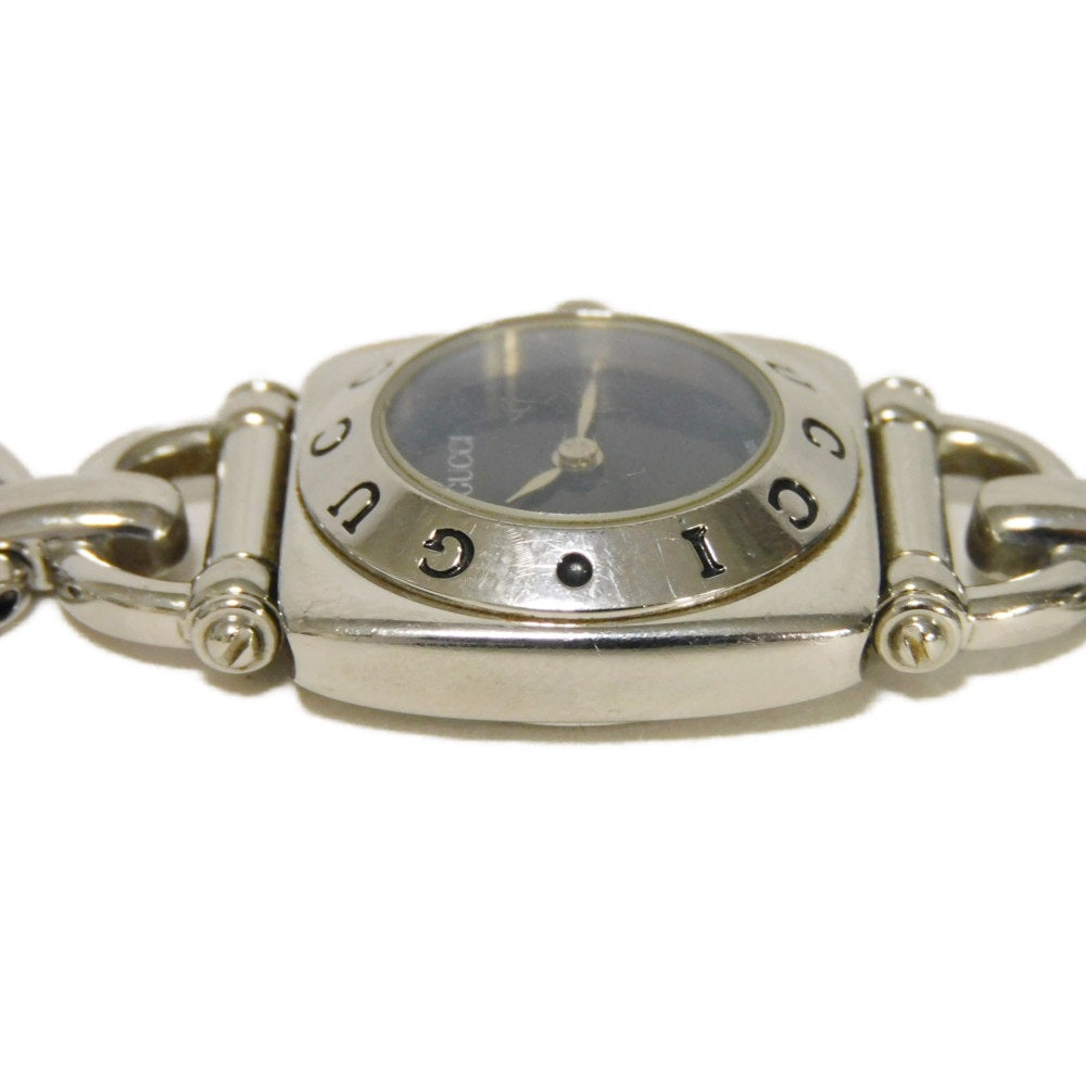 GUCCI Watches Quartz 6400L Stainless Steel Silver Square Horsebit black dial