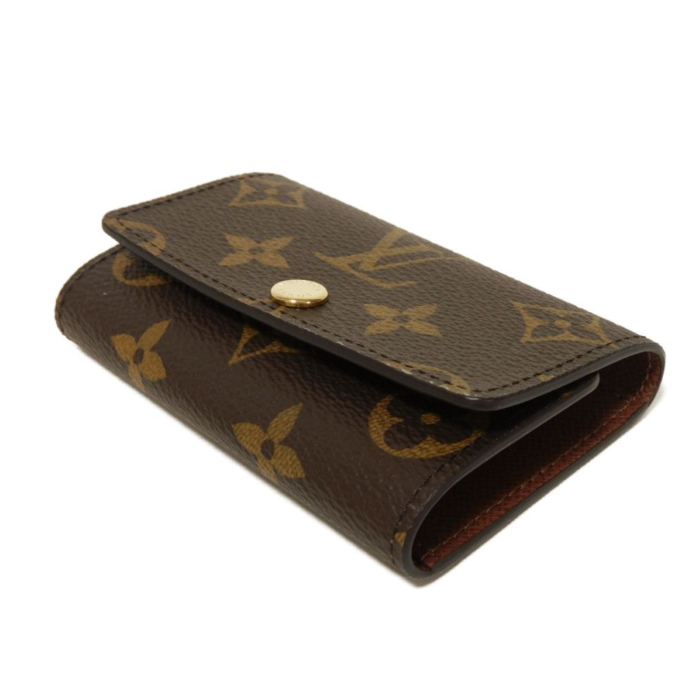 LOUIS VUITTON Key case Key holder M62630 Monogram canvas x grain leather (embossed) Armagnac Current LV logo flower 6-row brown new RFID IC chip Monogram Multicles 6 unisex(Unisex)