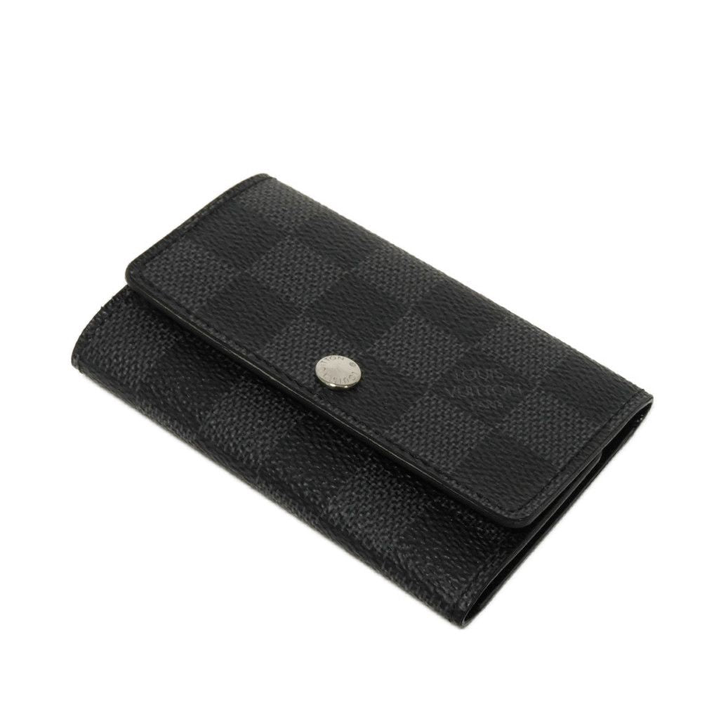 LOUIS VUITTON Key case Key holder N62662 Damier Graffit canvas x grain leather Noir Damier Graphite Multicles 6