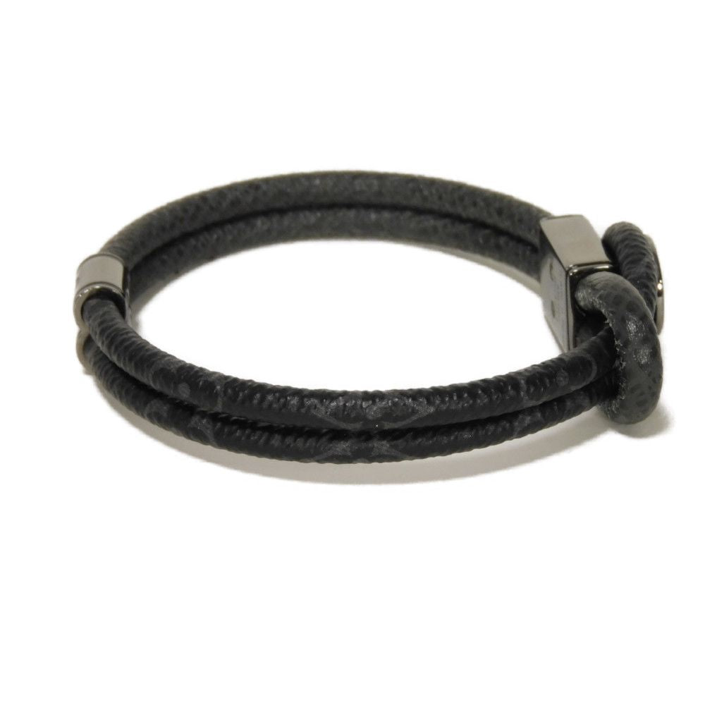 LOUIS VUITTON bracelet M6780E Taiga Leather x Monogram Eclipse Canvas black Taigarama monogram Eclipse Bracelet Loop It