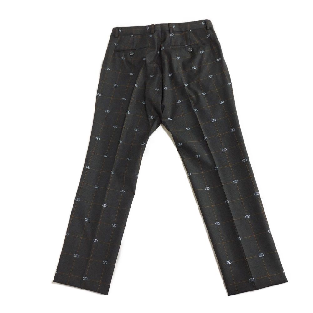 GUCCI setup 612839 444307 wool gray DIY Interlocking G suit jacket and pants Upper 7-44C/Lower 7-42R