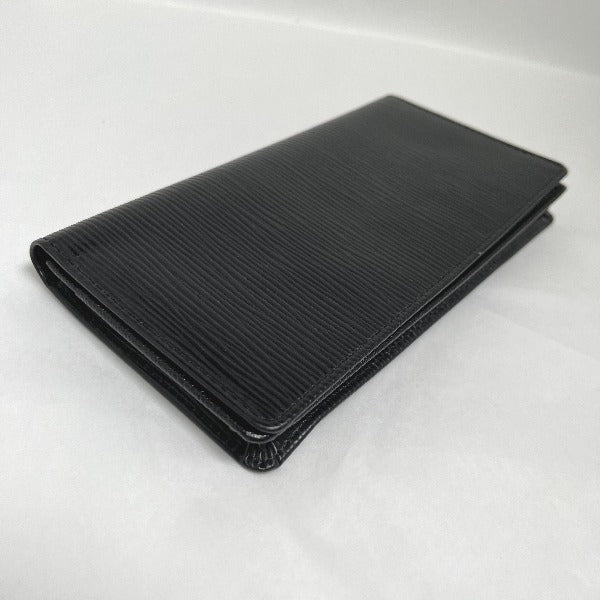 LOUIS VUITTON Long Wallet Purse M63212 Epi Leather Noir Folded wallet Epi Porto Cartes Crdit mens
