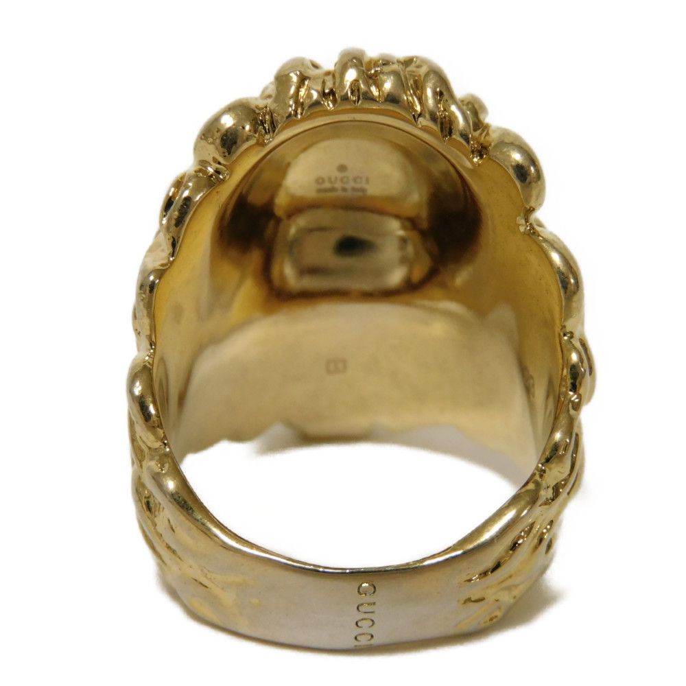 GUCCI Ring 402763 J1D50 8062 Rhinestone clear Crystal Lion Head