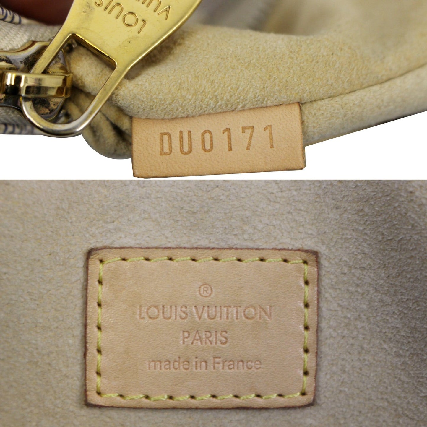 LOUIS VUITTON Evora MM Damier Azur Tote Shoulder Bag