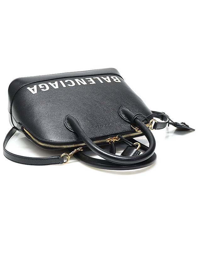 Luxury Balenciaga Trending 2025 550645 Black Leather Logo Printing Bill Top Handle Small 2WAY