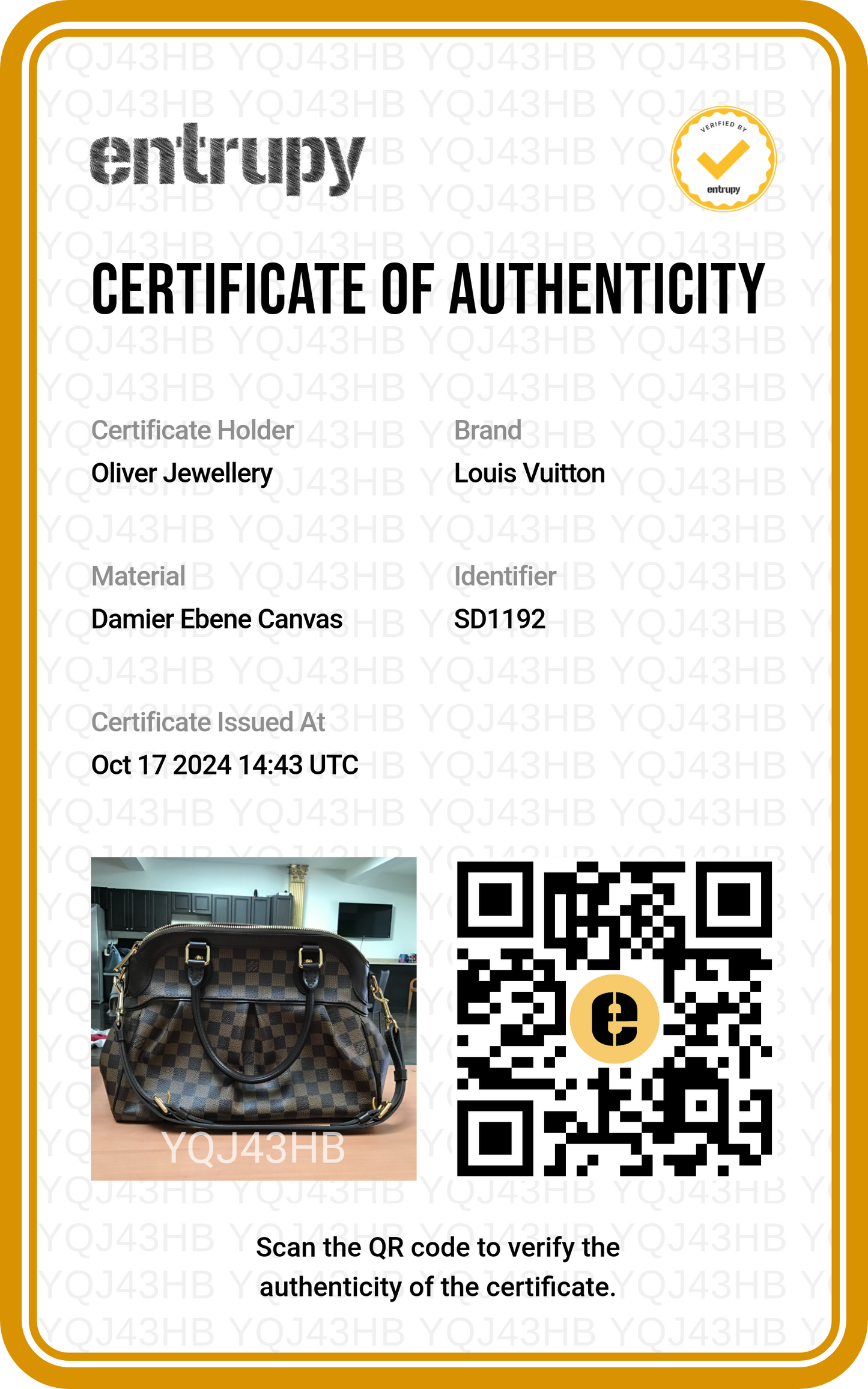 Louis Vuitton Damier Ebene Trevi PM