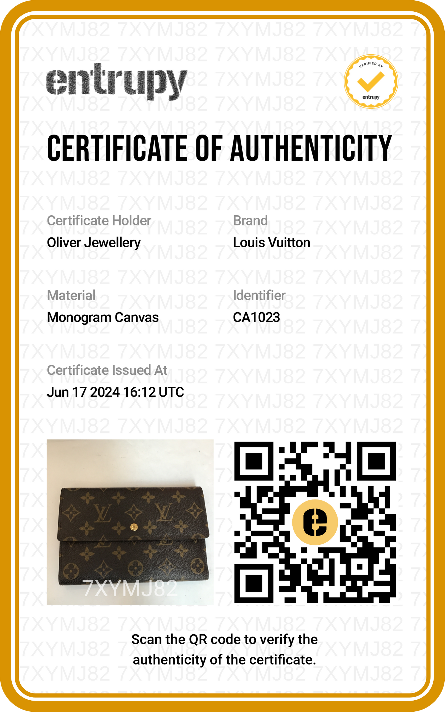Louis Vuitton Monogram Passport Trifold Oraganizer