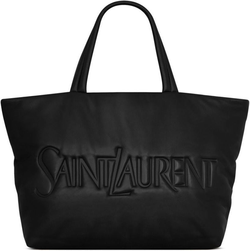 Luxury Saint Laurent Trending 2025 Men's Leather Tote in Black | 756269AACIW Color 1000