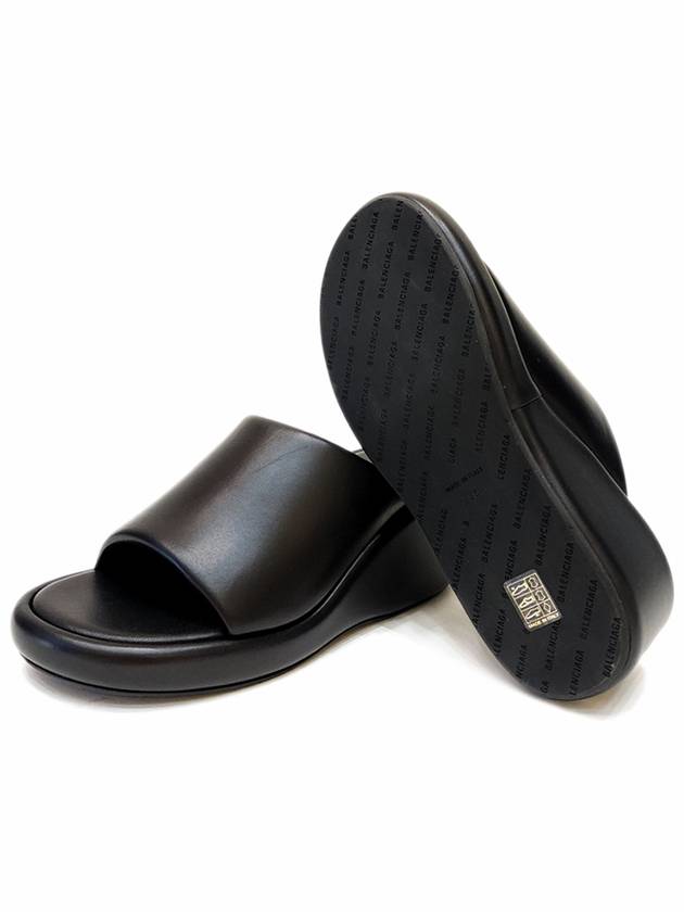 Luxury Balenciaga Trending 2025 Rise Wedge Sandals Black