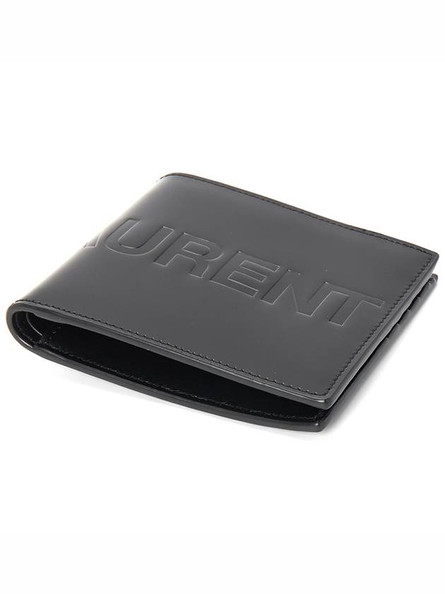 Luxury Saint Laurent Trending 2025 East West Half Wallet Black