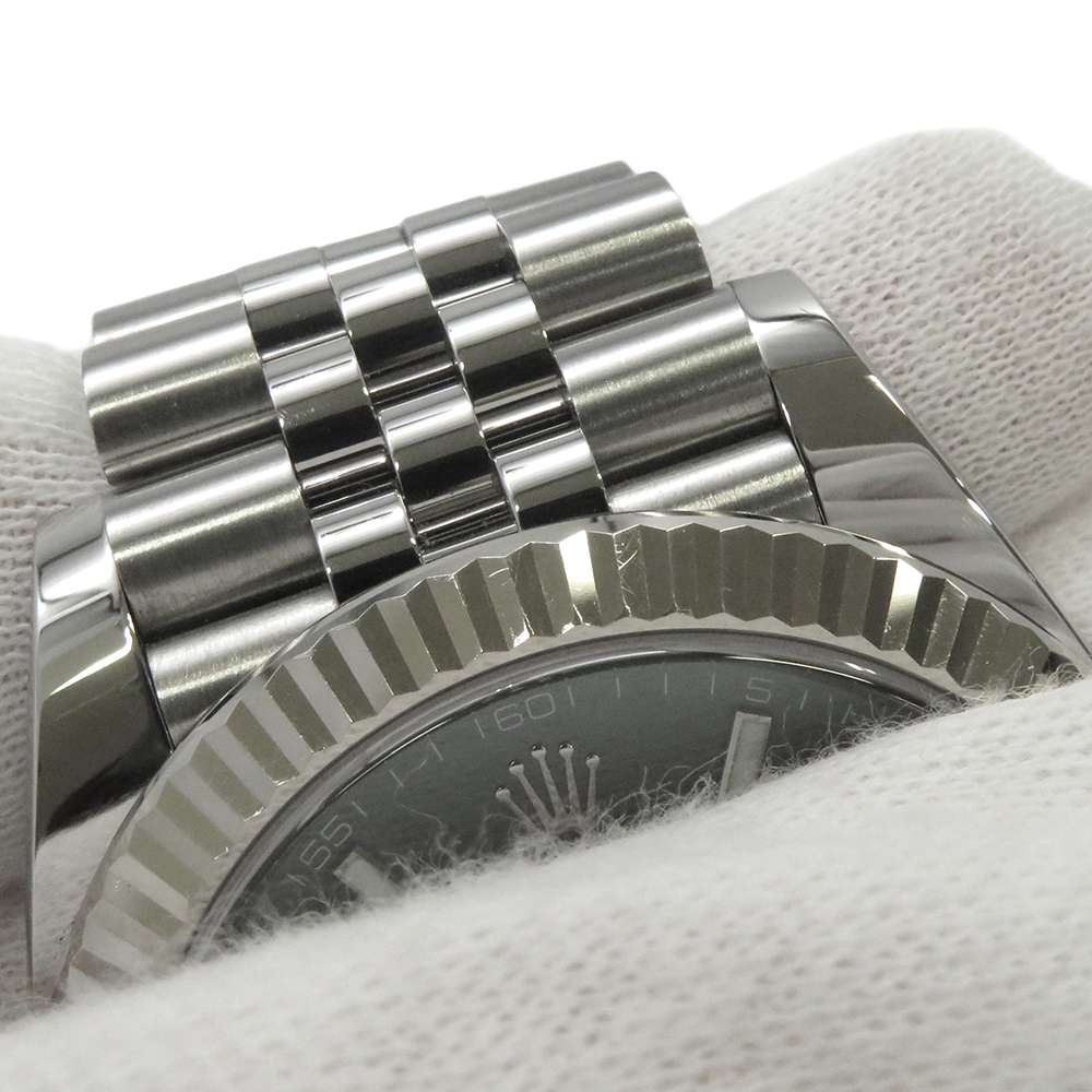ROLEX Datejust W41mm Stainless Steel K18WG Mint Green Dial126334
