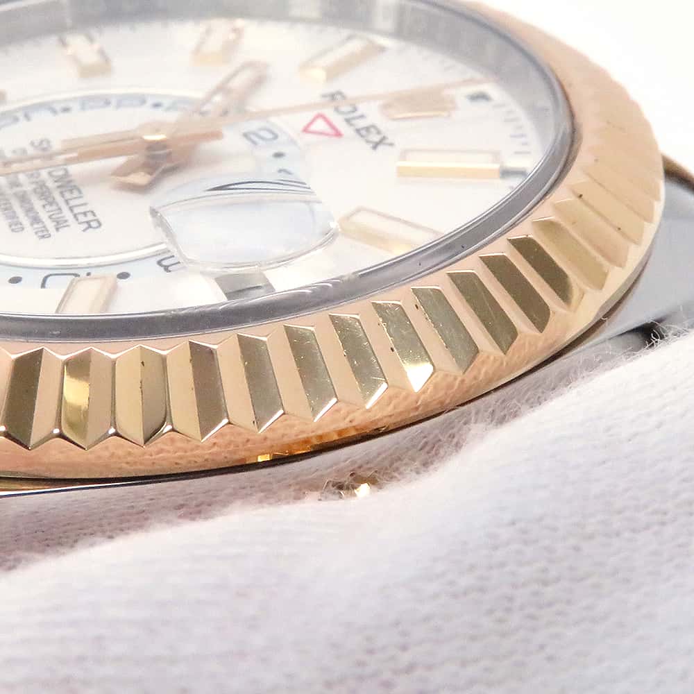 ROLEX Sky-Dweller W42mm Stainless Steel K18YG White Dial326933