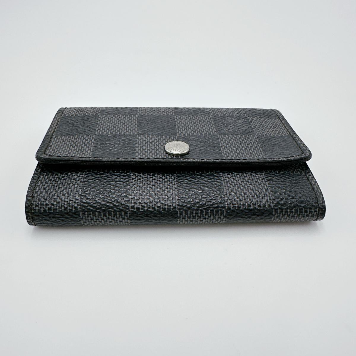 LOUIS VUITTON Key case Key holder N62662 Damier Grafitto Canvas black Key case Key holder for 6 pieces Damier Grafitte Multicles6 unisex(Unisex)