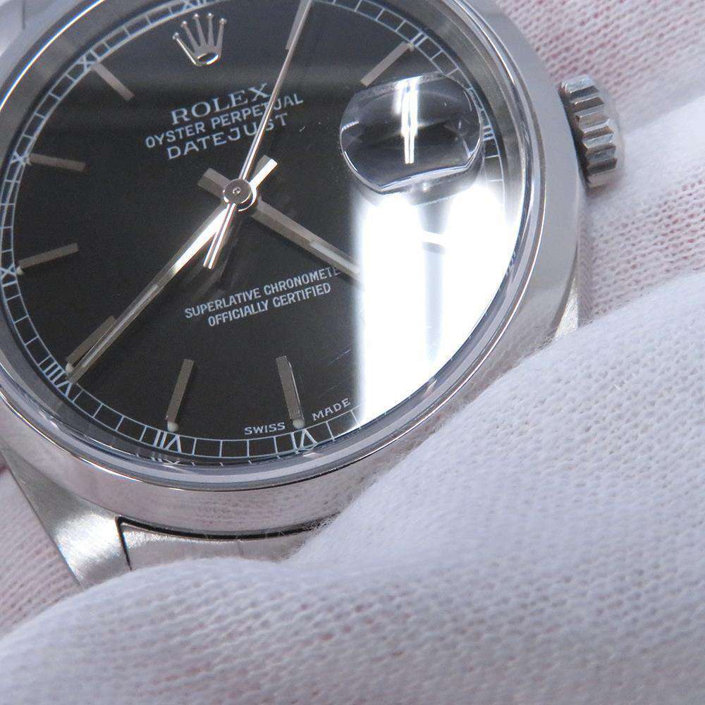 ROLEX Datejust W36mm Stainless Steel Black Dial16200