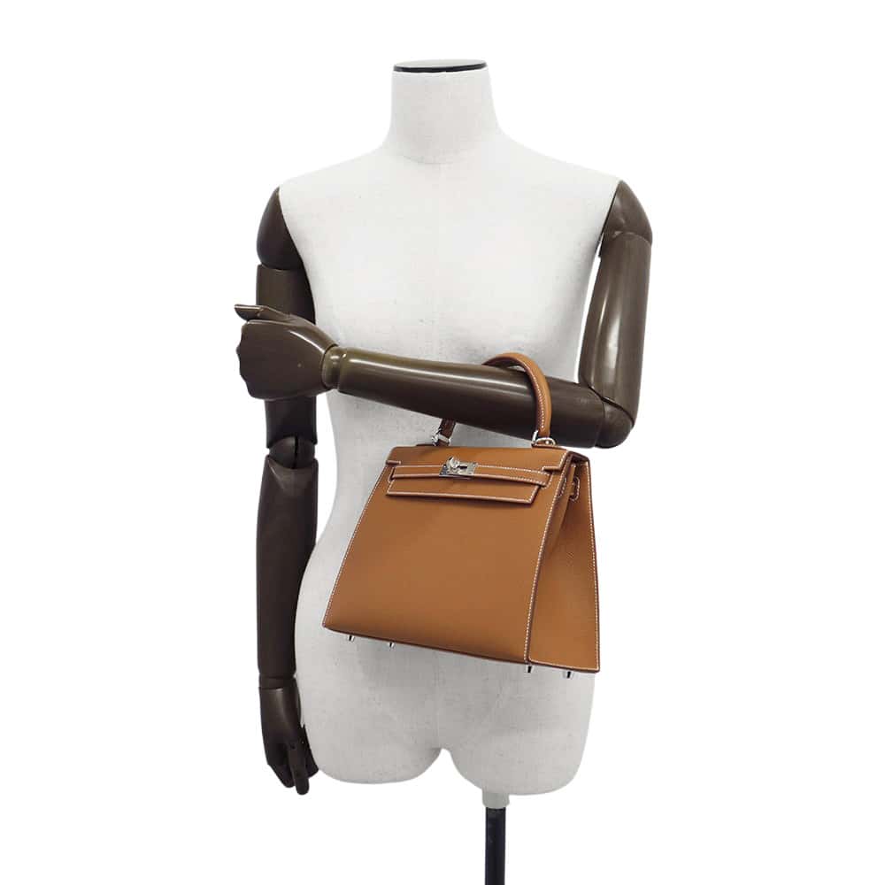 HERMES Kelly Sellier Gold Epsom Size 25